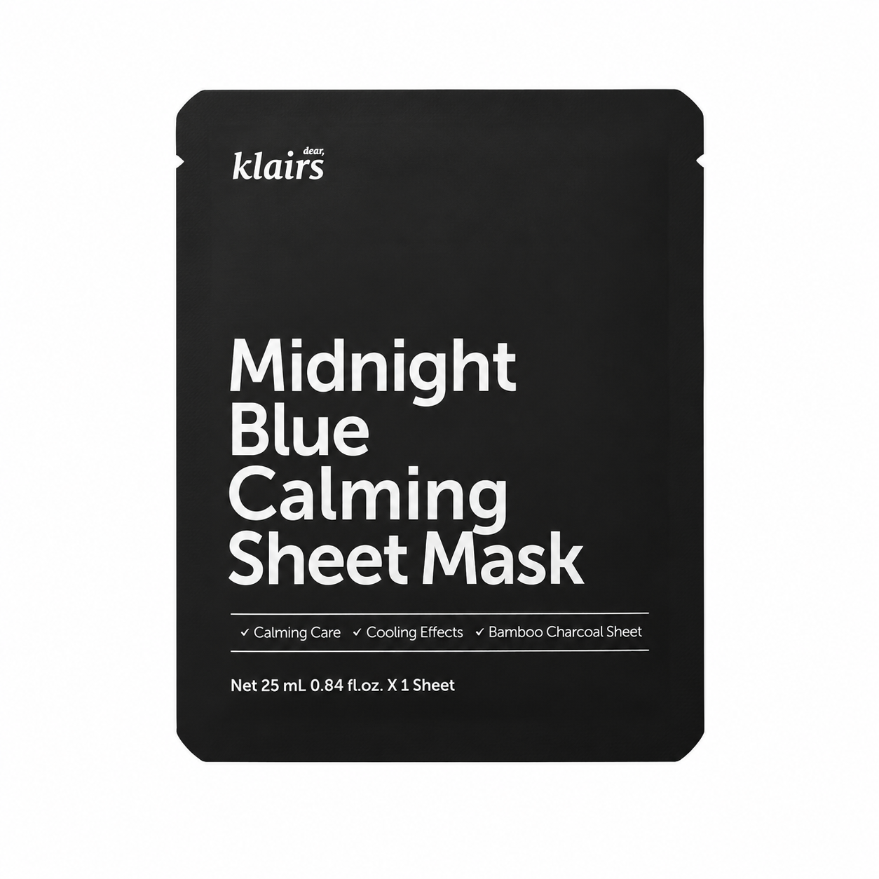 Dear, Klairs - Midnight Blue Calming Sheet Mask, 1 sheet